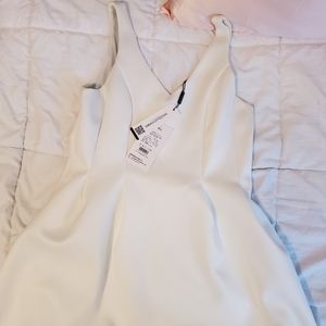 Sexy Sleeveless V Neck and Back Skater Dress